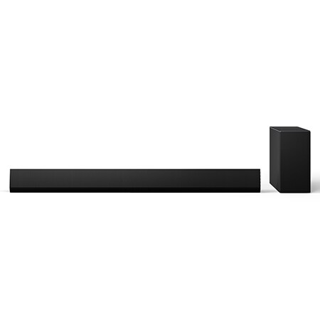 LG Soundbar SG10TYとサブウーファーの正面画像