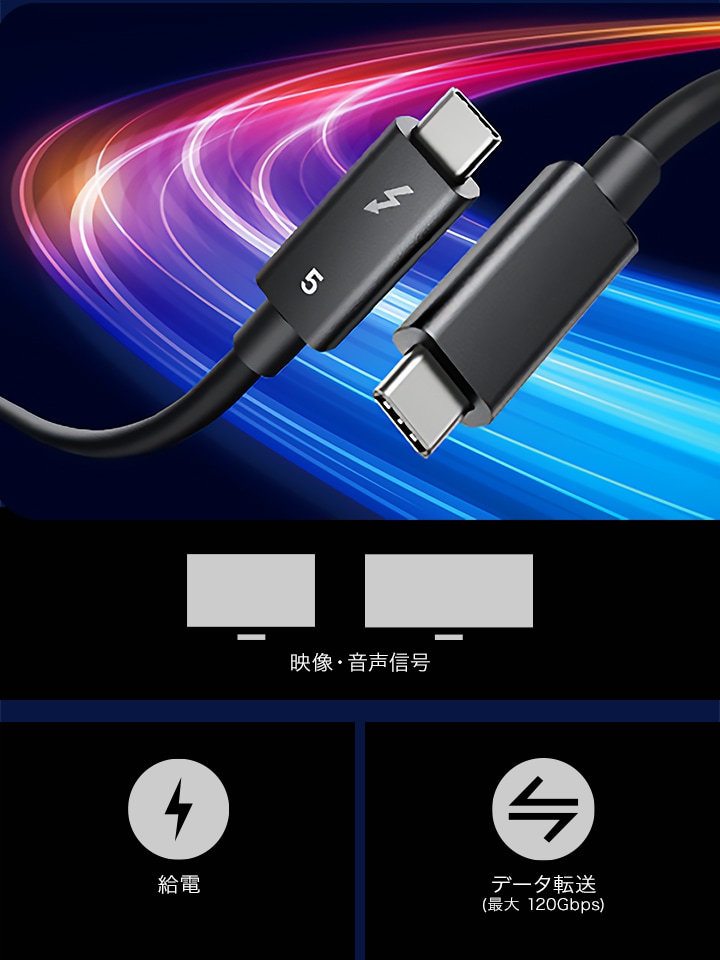 さらなる高速転送を実現　Thunderbolt™ 5