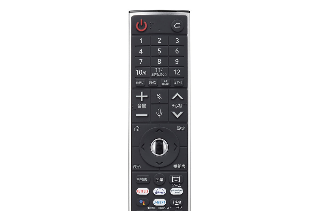 ブラックの Magic Remote の一部を上から見た図。