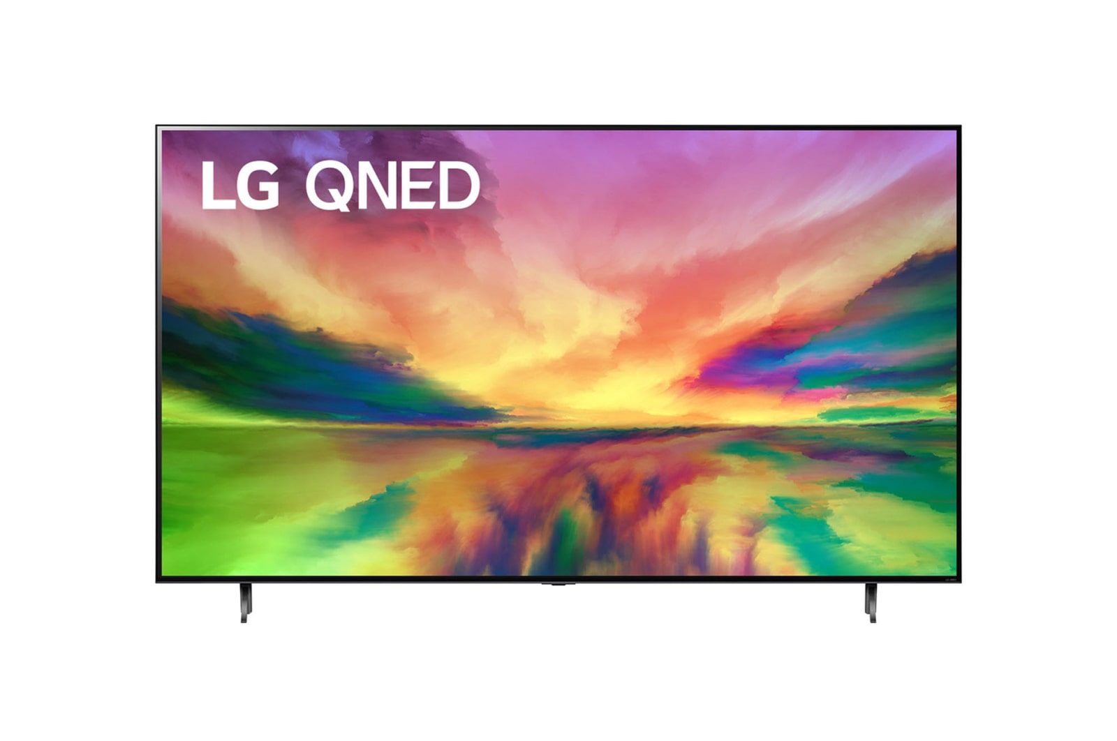 A front view of the LG QNED TV