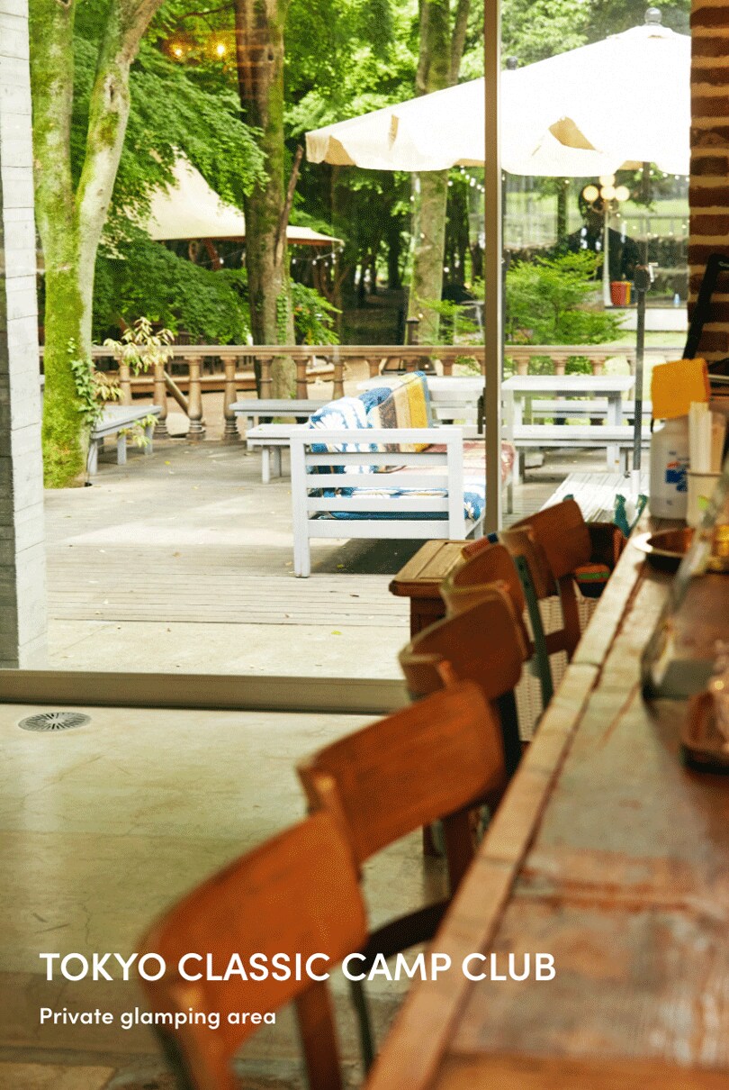 受付を済ませてここを抜けると、会員限定のプライベートなグランピングエリアの始まりです。