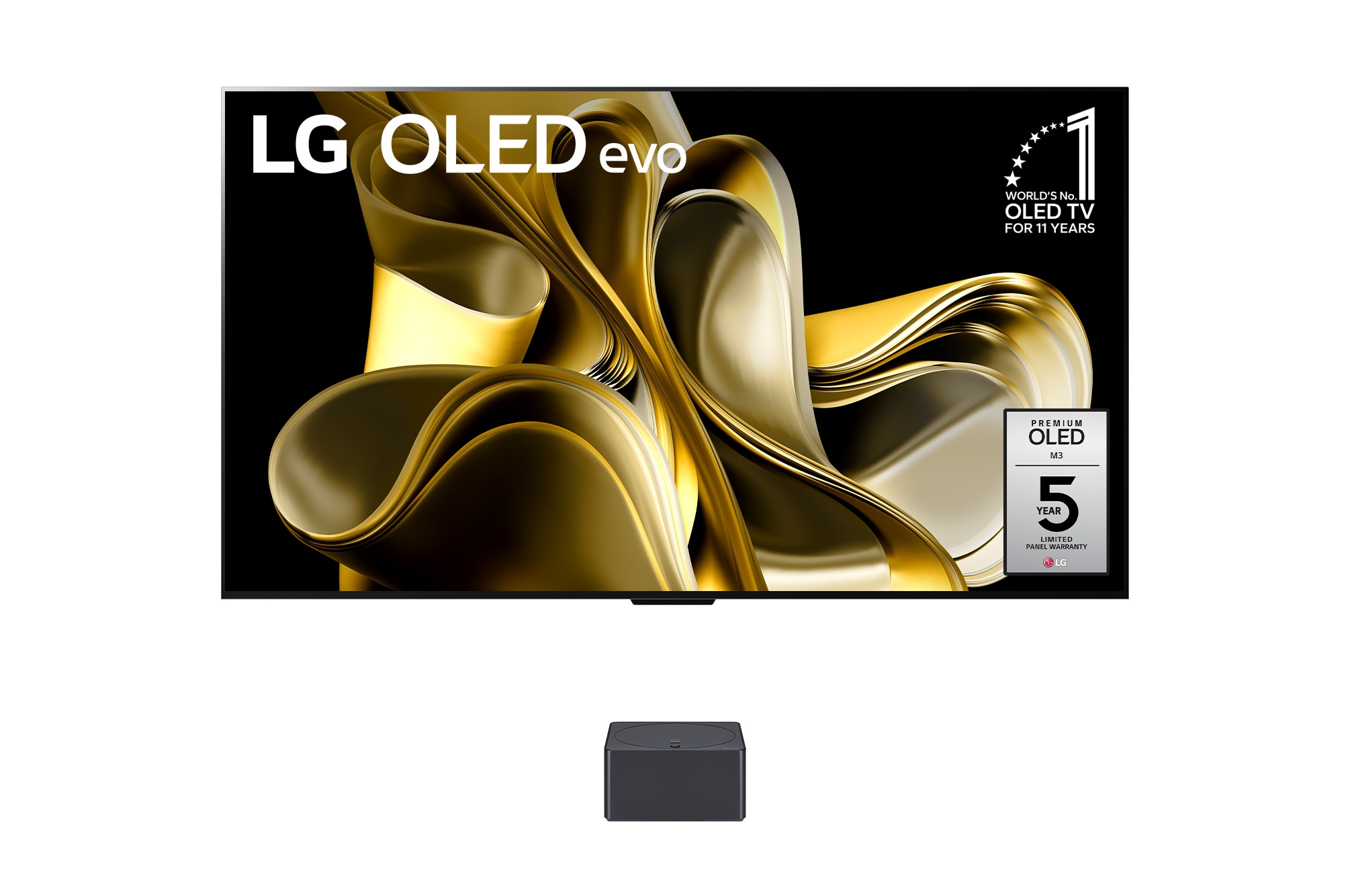 OLED77M3の正面画像。