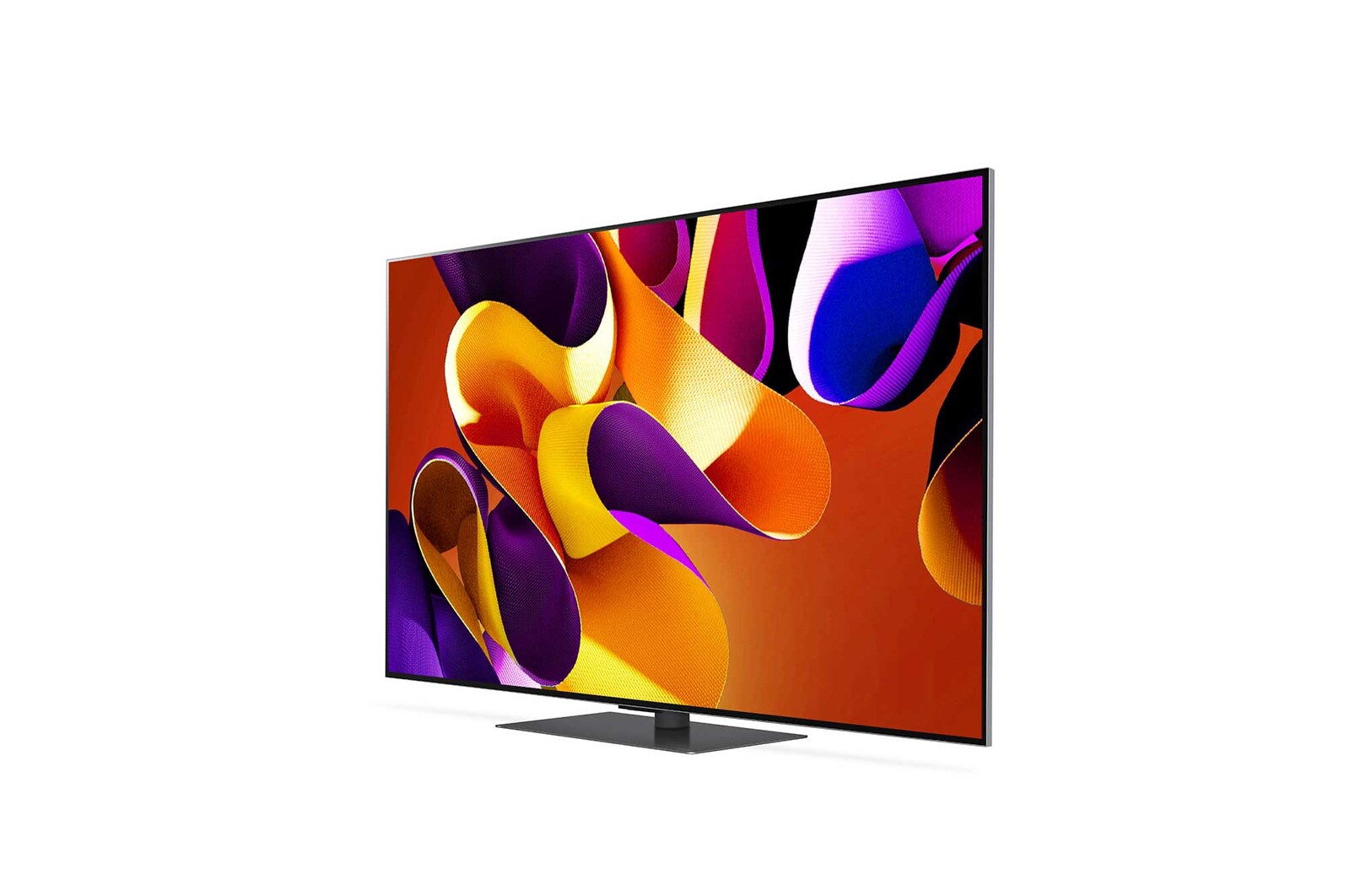 若干角度をつけたLG OLED evo TV、OLED G4の左向きの側面画像