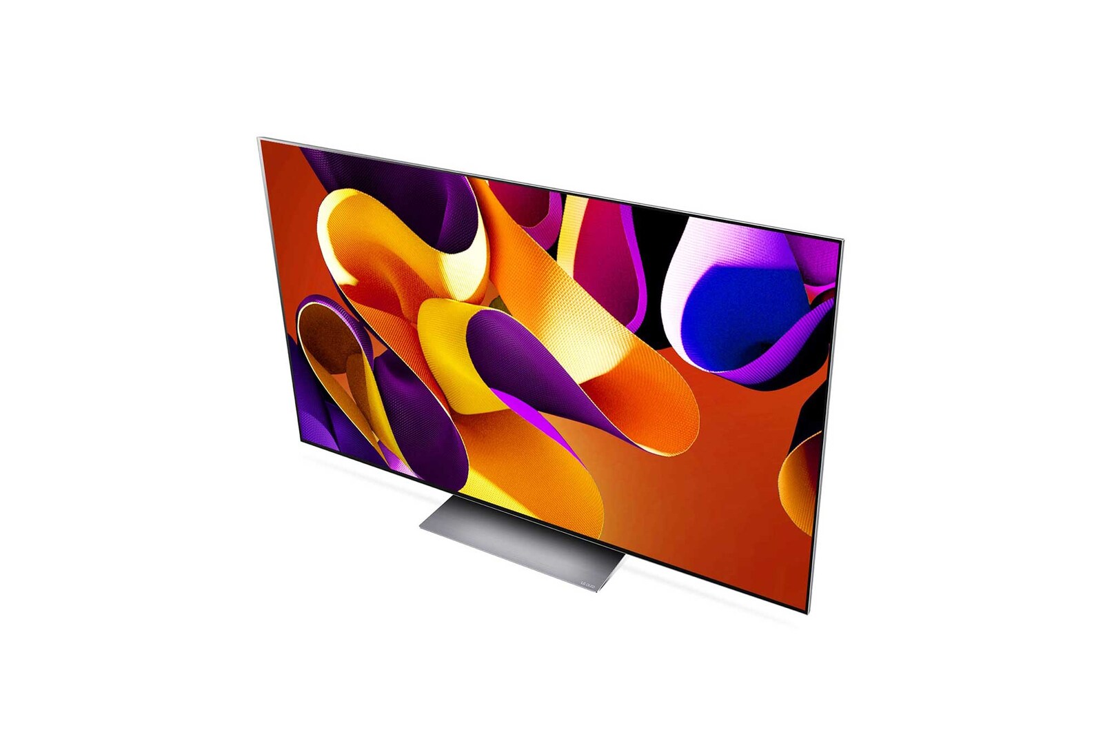 上から撮影されたLG OLED evo TV、OLED G4の斜め画像