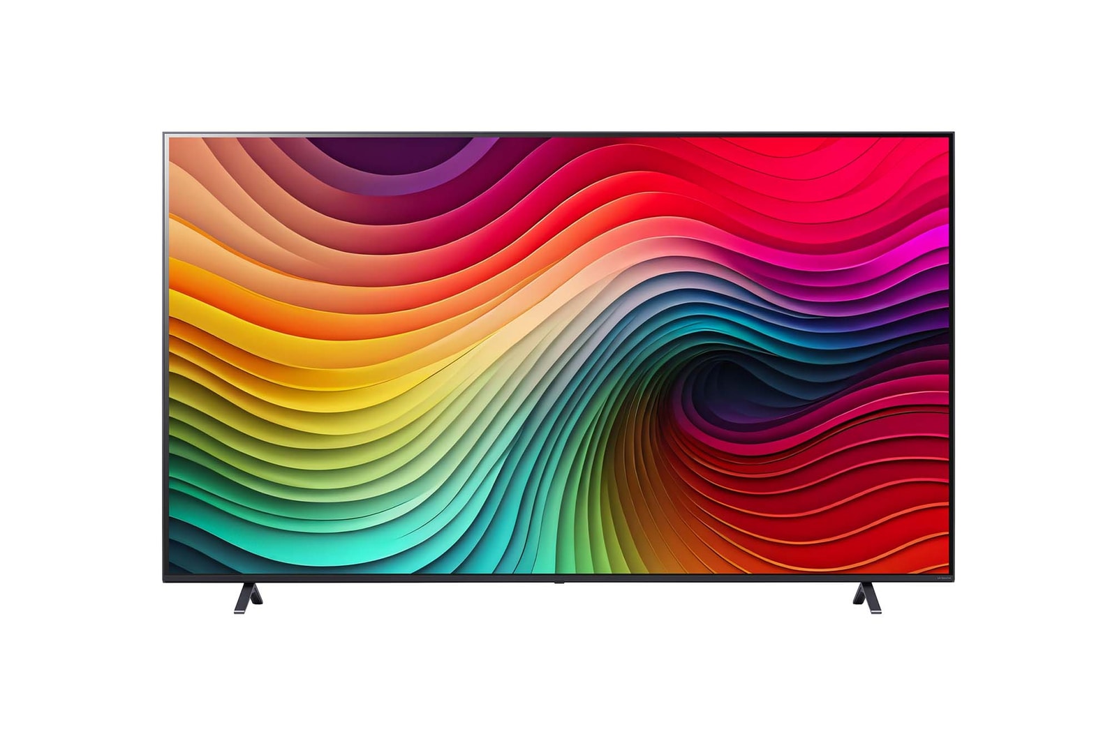 Вид спереди на телевизор LG NanoCell, NANO80