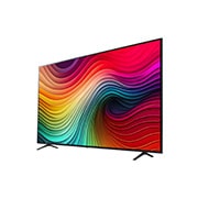Вид слева под небольшим углом на телевизор LG NanoCell, NANO80