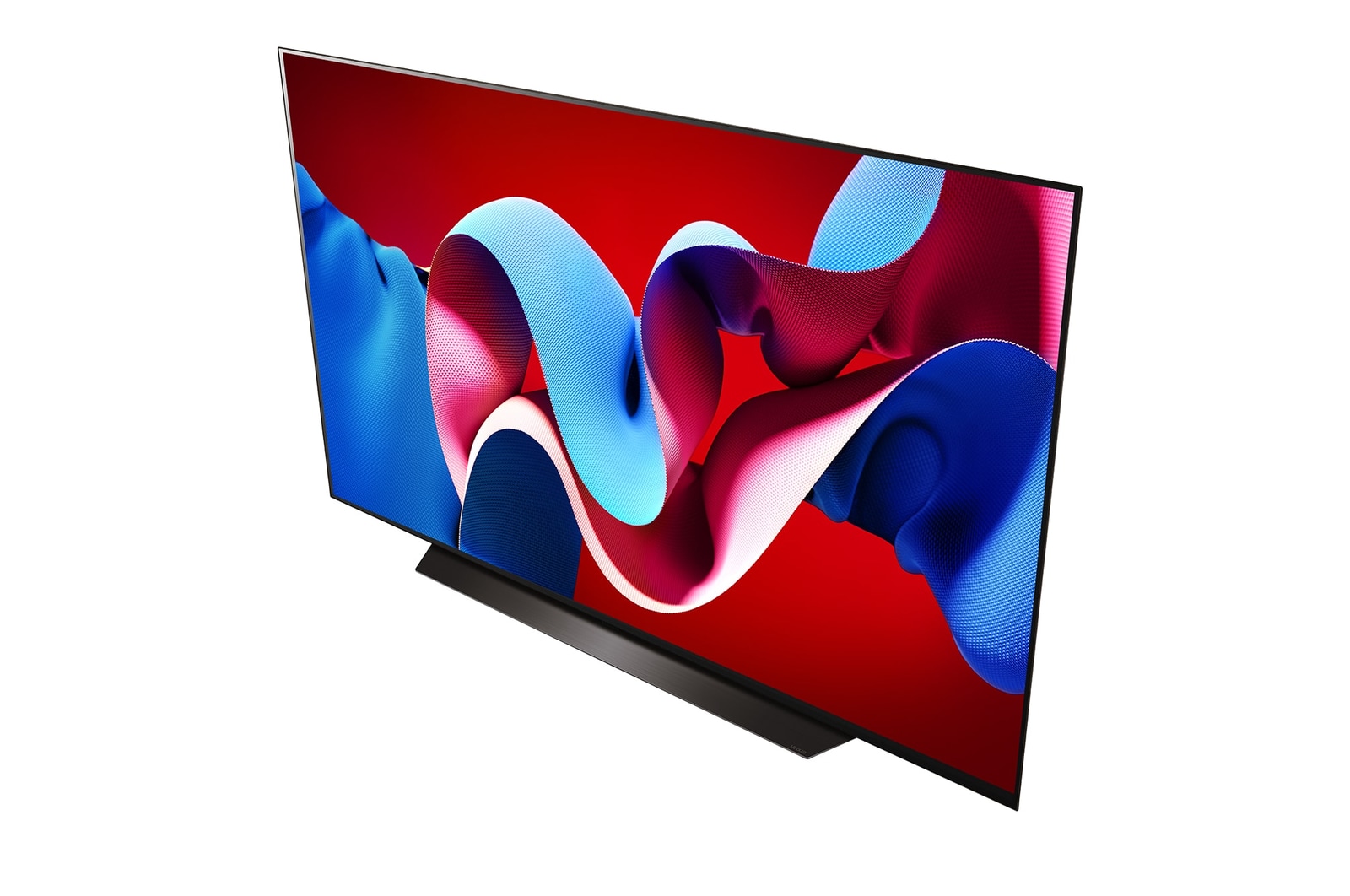 Вид под углом сверху на телевизор LG OLED evo, OLED C4