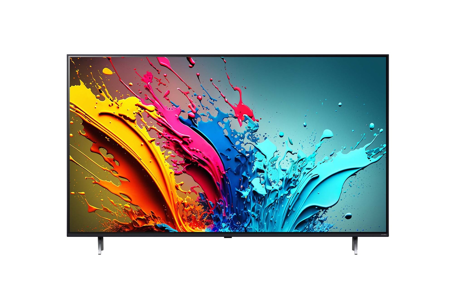 Вид спереди на телевизор LG QNED, QNED85