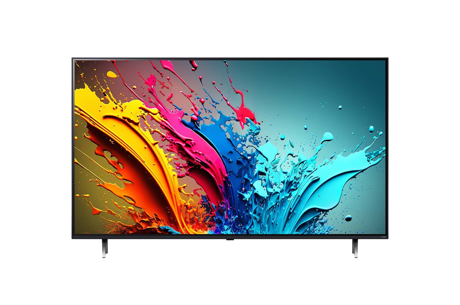 Вид спереди на телевизор LG QNED, QNED85