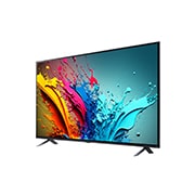 Вид слева под небольшим углом на телевизор LG QNED, QNED85