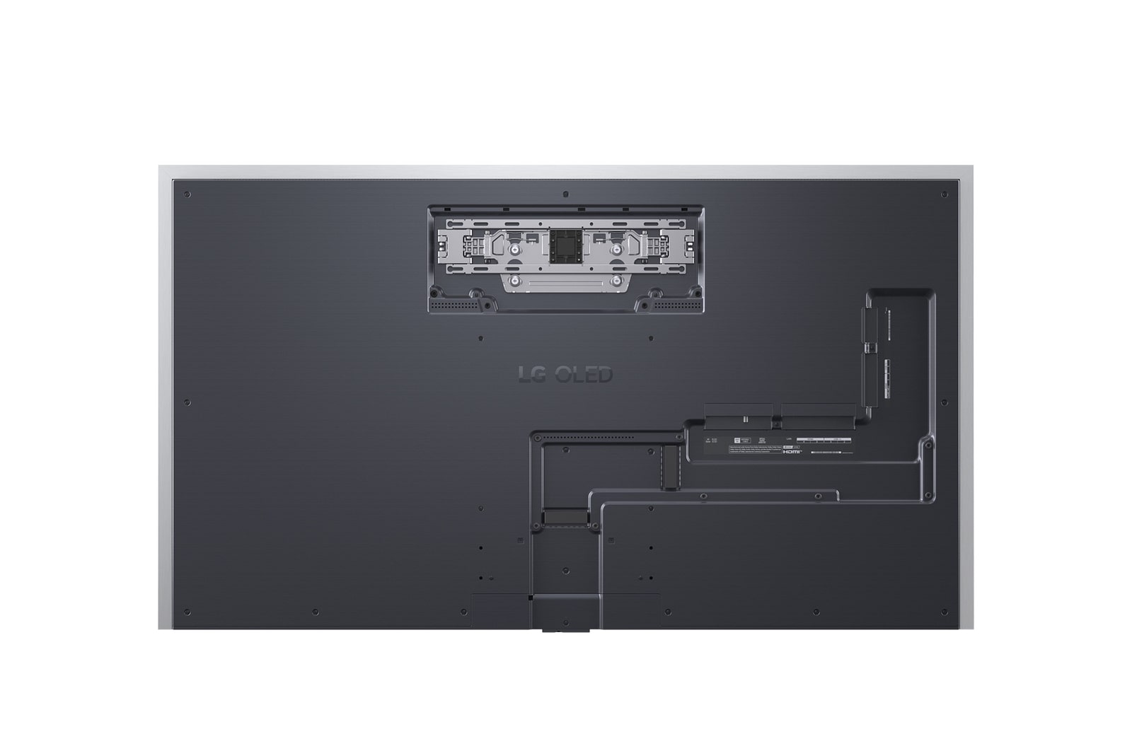 Вид сзади на телевизор Smart TV LG OLED evo AI G5 4K.
