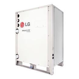 Изображены наружный белый блок прямоугольной формы MULTI V Water 5 от LG и черный Ceiling Concealed Duct.
