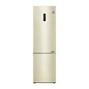 Вид 384 л, Холодильник LG DoorCooling&#43; с нижней морозильной камерой, Смарт Инверторный компрессор GA-B509CESL спереди