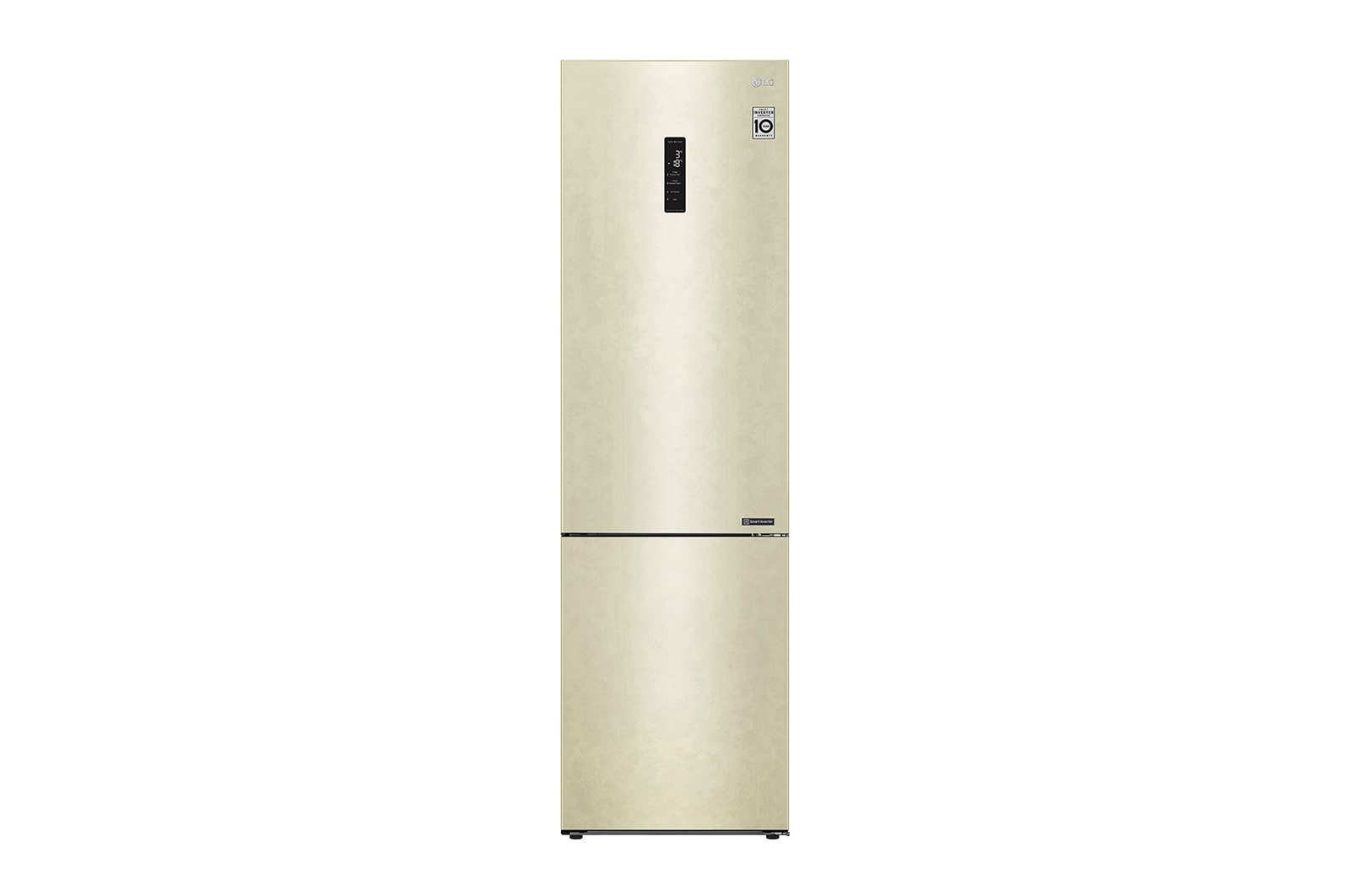 Вид 384 л, Холодильник LG DoorCooling&#43; с нижней морозильной камерой, Смарт Инверторный компрессор GA-B509CESL спереди