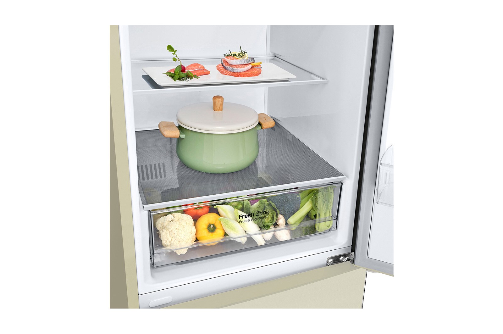 LG 384 л, Холодильник LG DoorCooling+ с нижней морозильной камерой, Смарт Инверторный компрессор, GA-B509CESL