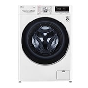 Вид Стиральная машина с искусственным интеллектом LG AI DD, 10.5 кг, стирка с паром Steam, TurboWash59, ThinQ TW4V7RW1W спереди