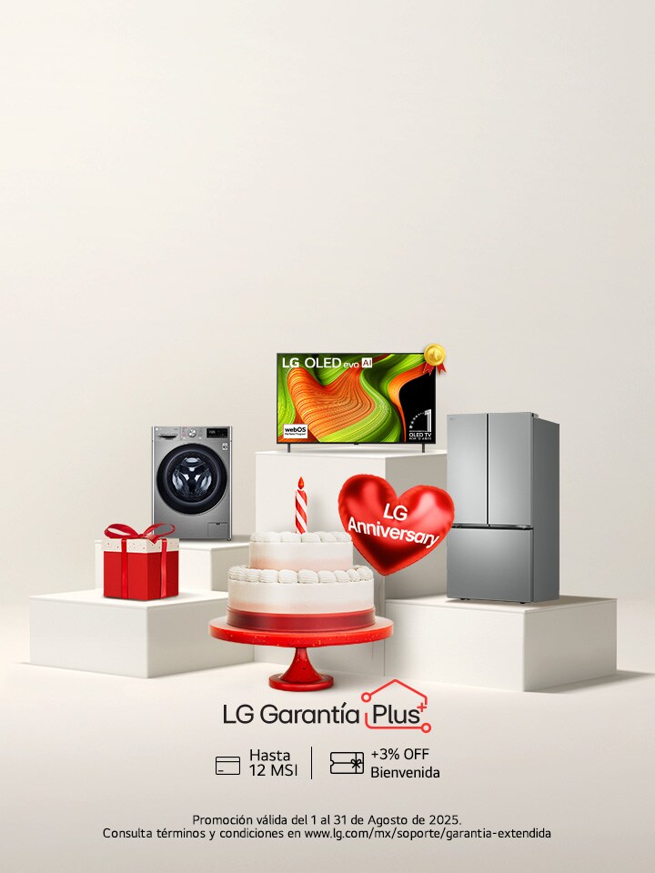 Adquiere la Garantía Extendida LG con 10% de descuento por aniversario