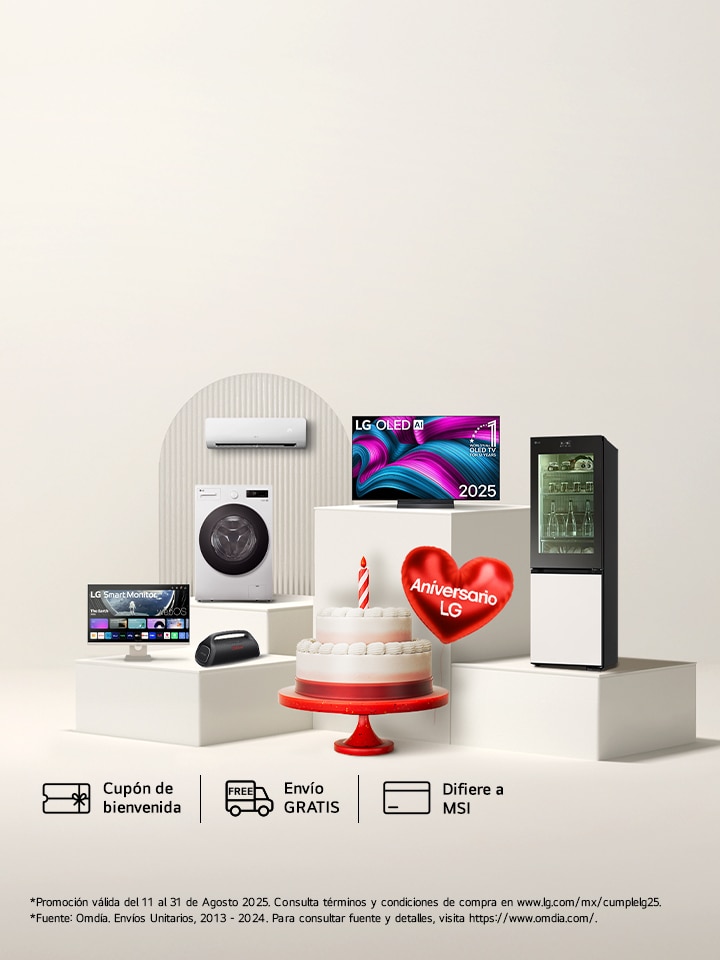 Cumplimos un año más y en LG.com comenzamos con la celebración con varios descuentos