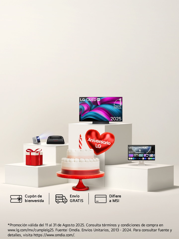 Cumplimos un año más y en LG.com comenzamos con la celebración con varios descuentos