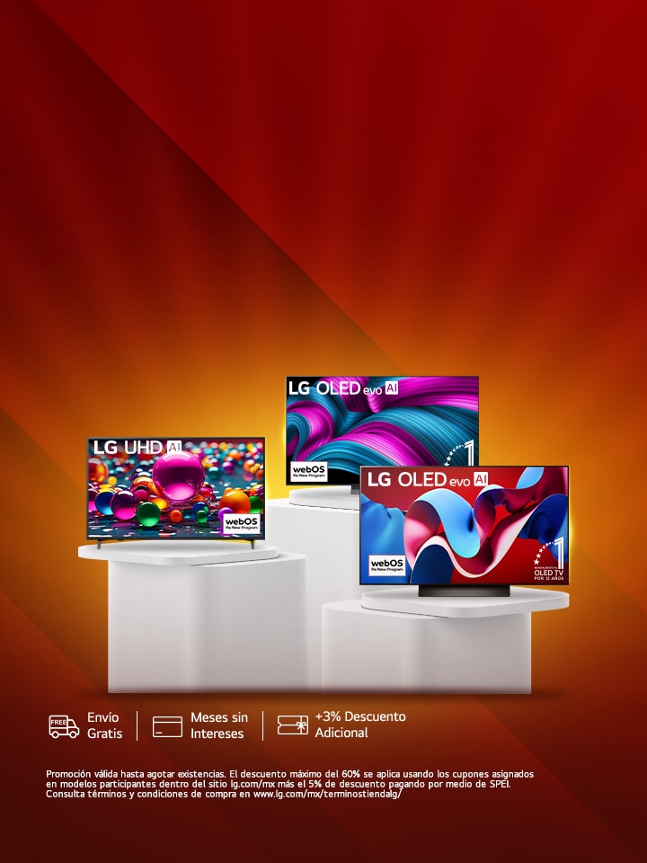 Compra tu nueva Pantalla LG desde $7,200 MXN con hasta 60% de descuento