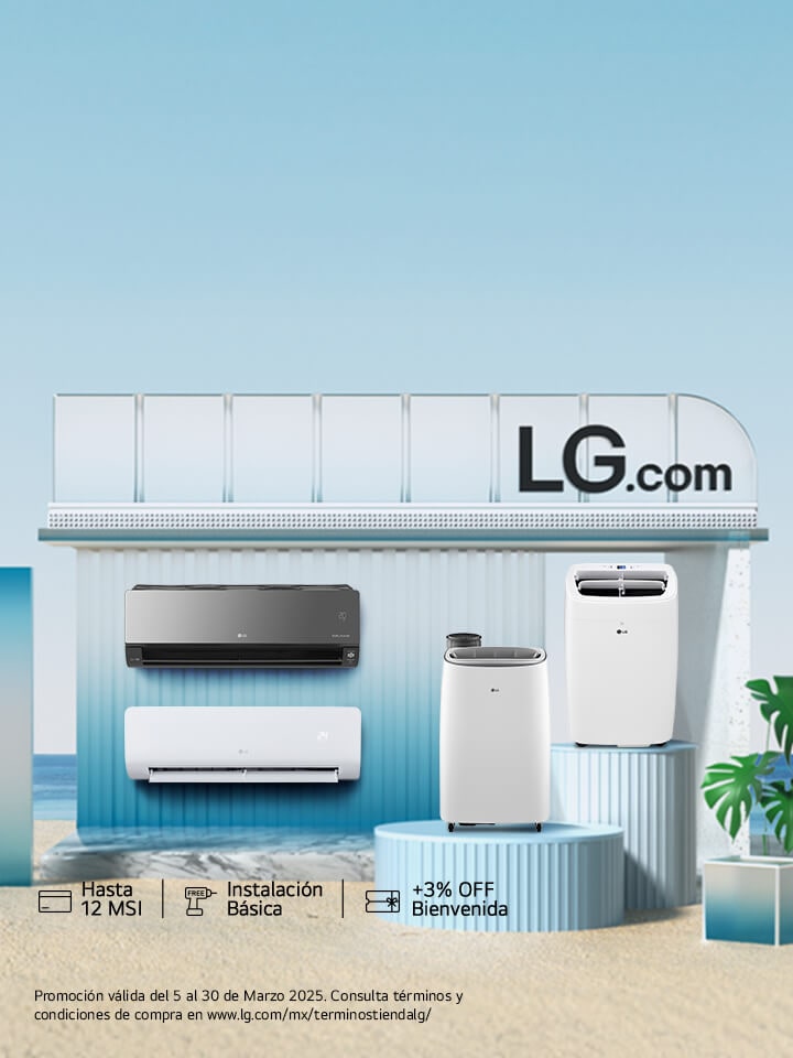 adquiere tu aire acondicionado LG con 5% de descuento adicional