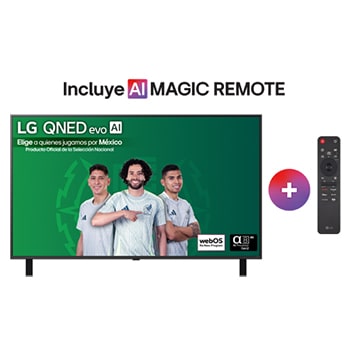 Vista frontal de la Pantalla 55 pulgadas LG AI QNED evo QNED85 MiniLED 4K Smart TV 2025 55QNED85ASG