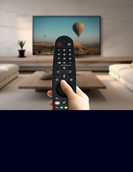 Esta es una imagen del control remoto de un TV LG.