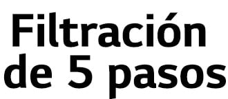 Texto que dice 'Filtración en 5 pasos'.