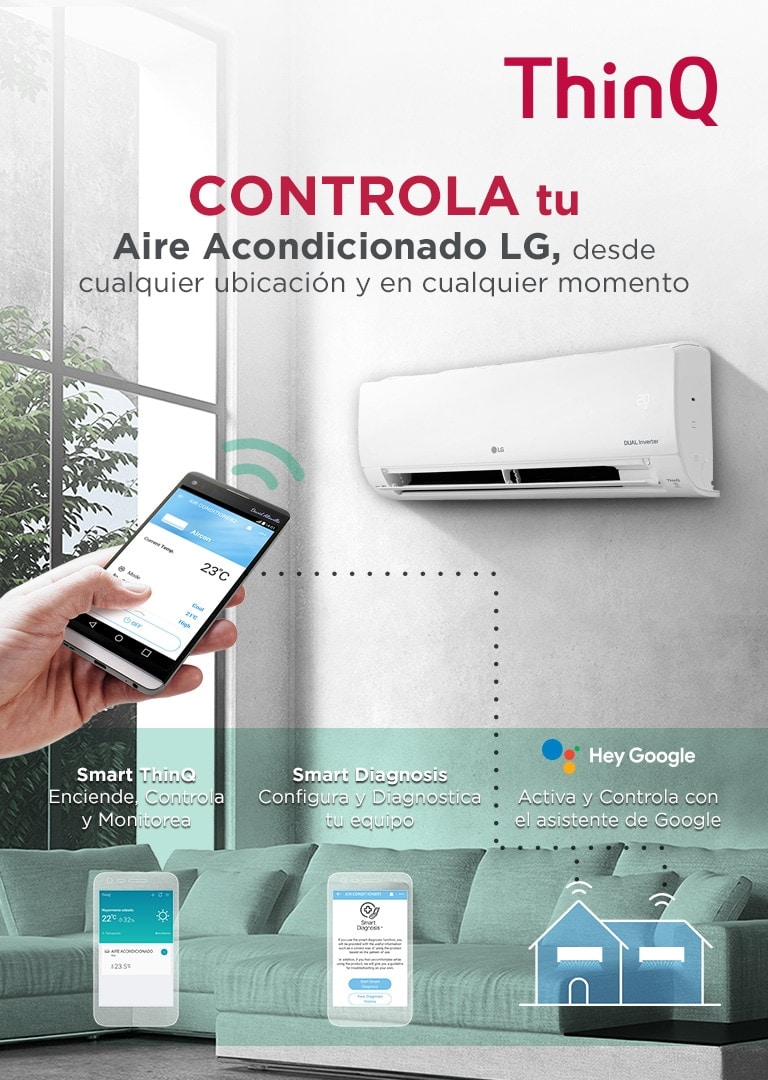  Descubre la avanzada tecnología SmartThinQ de LG, te permite controlar tus electrodomésticos de manera inteligente y eficiente.