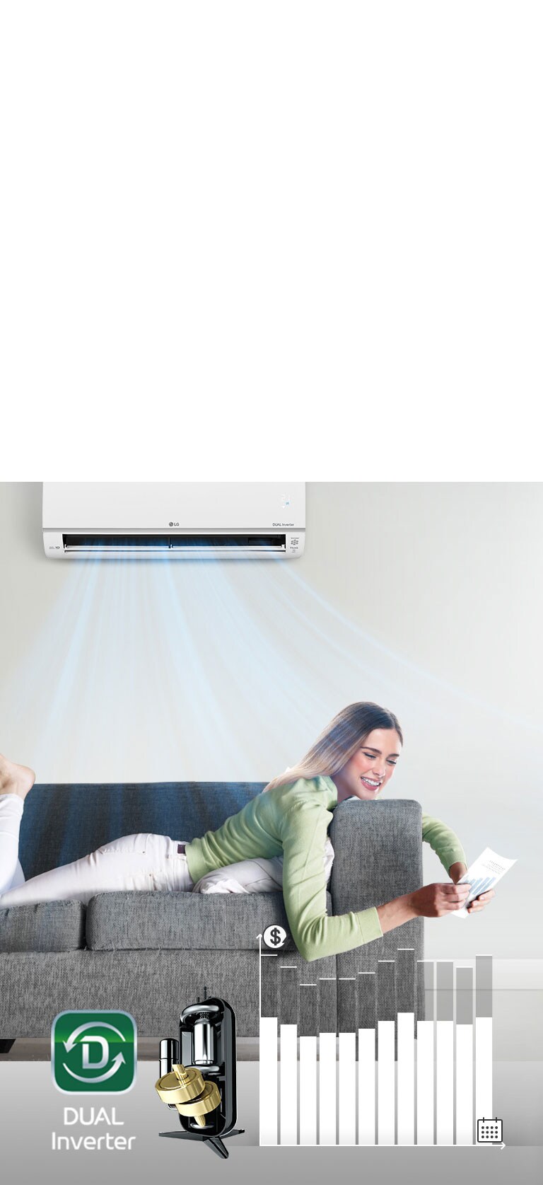 Ahorro de Energía y Enfriamiento Rápido con Tecnología Avanzada para un Ambiente Más Fresco y Eficiente