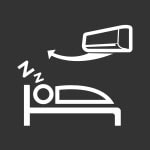 Activa Comfort Sleep para un descanso más cómodo con flujo de aire indirecto y programación de hasta 7 horas.