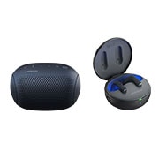 LG TONE-T90Q +LG XBOOM Go PL2 - Bocina Bluetooth Portátil Inalámbrica con hasta 10 horas de batería - Negro, T90QBK.PL2