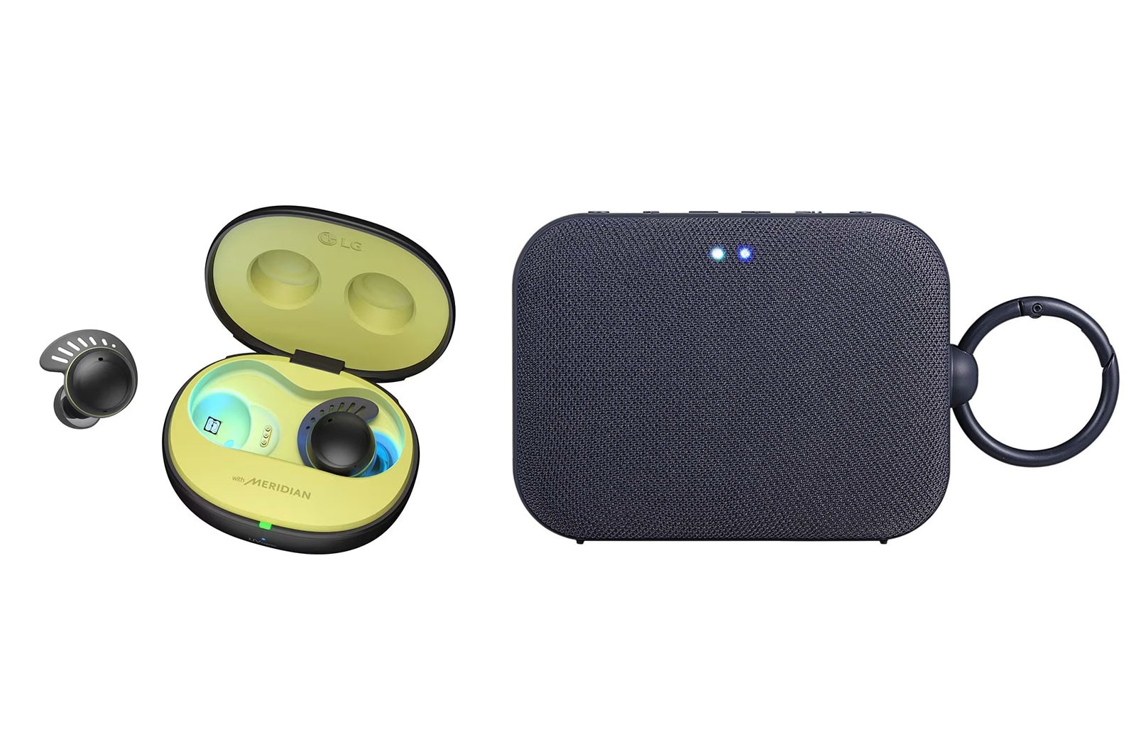 LG TONE Free fit audífonos inalámbricos deportivos TF7Q + LG XBOOMGo bocina bluetooth portátil PM1, TF7QBI.PM1