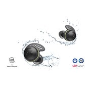 LG TONE Free Fit audífonos inalámbricos TF7 I Resistente al agua IP67 | ANC | Uvnano | Earbuds, TONE-TF7Q