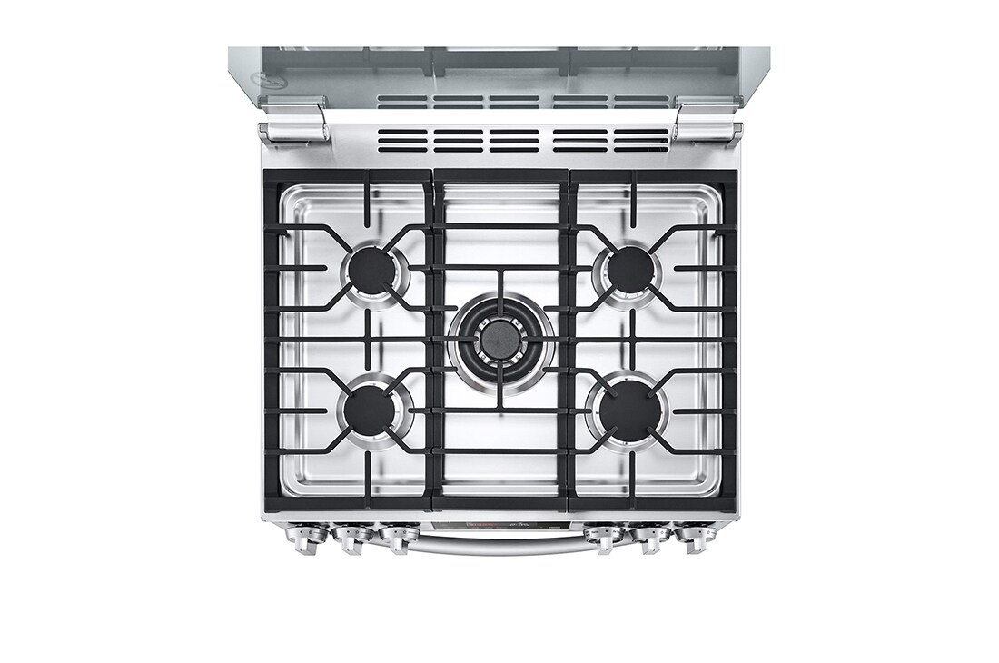 LG Estufa LG InstaView 5.8 pies con Air Fryer, LRGL5847S