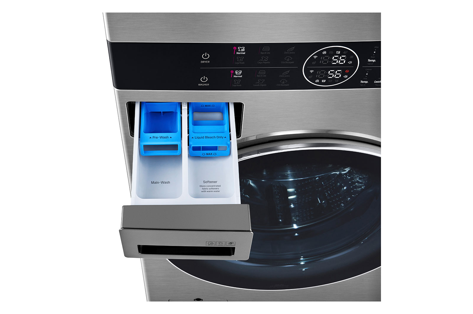 LG Torre de lavado WashTower™ con AI DD™ 22kg (con Secadora de gas), WK22VKS6