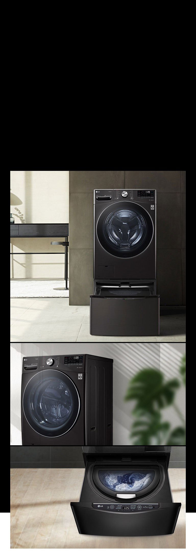 Compatible con la lavadora pedestal TWINWash™ Mini para lavar dos cargas a la vez