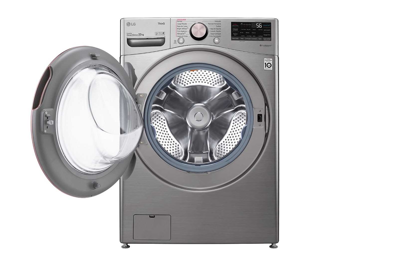 LG Lavadora LG Carga Frontal AI DD™ 22kg, WM22VV2S6GR