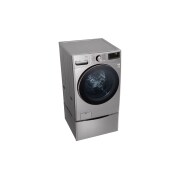 LG Lavadora LG Carga Frontal Inteligente con Pedestal, con AI DD™ (Inteligencia Artificial) con TurboWash  y conectividad ThinQ, capacidad 22 Kg– Color Plata, WM22VV2S6GR.WDP4V