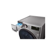 LG Lavadora LG Carga Frontal Inteligente con Pedestal, con AI DD™ (Inteligencia Artificial) con TurboWash  y conectividad ThinQ, capacidad 22 Kg– Color Plata, WM22VV2S6GR.WDP4V