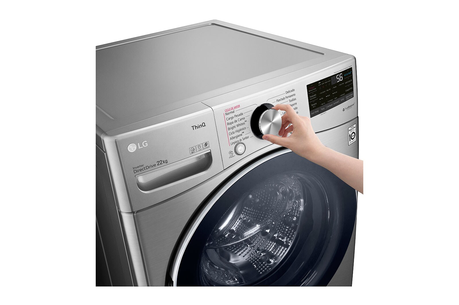 LG Lavadora LG Carga Frontal AI DD™ 22kg, WM22VV2S6R