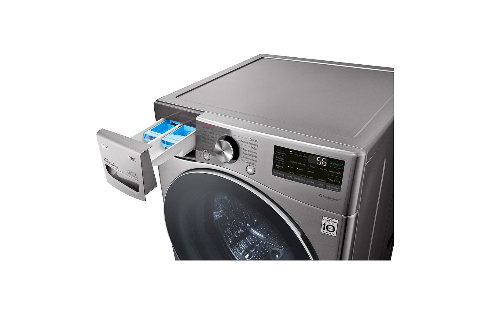 LG Lavadora LG Carga Frontal AI DD™ 22kg, WM22VV2S6R