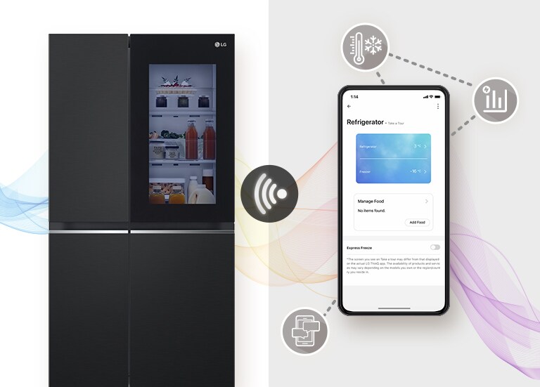 Conectividad entre refrigerador y tu celular.