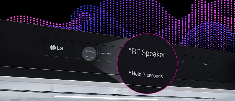 Panel con un altavoz Bluetooth, ampliado el altavoz Bluetooth