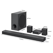 LG Soundbar | Barra de sonido LG S80QR | 5.1.3 canales | Dolby Atmos y MERIDIAN, S80QR
