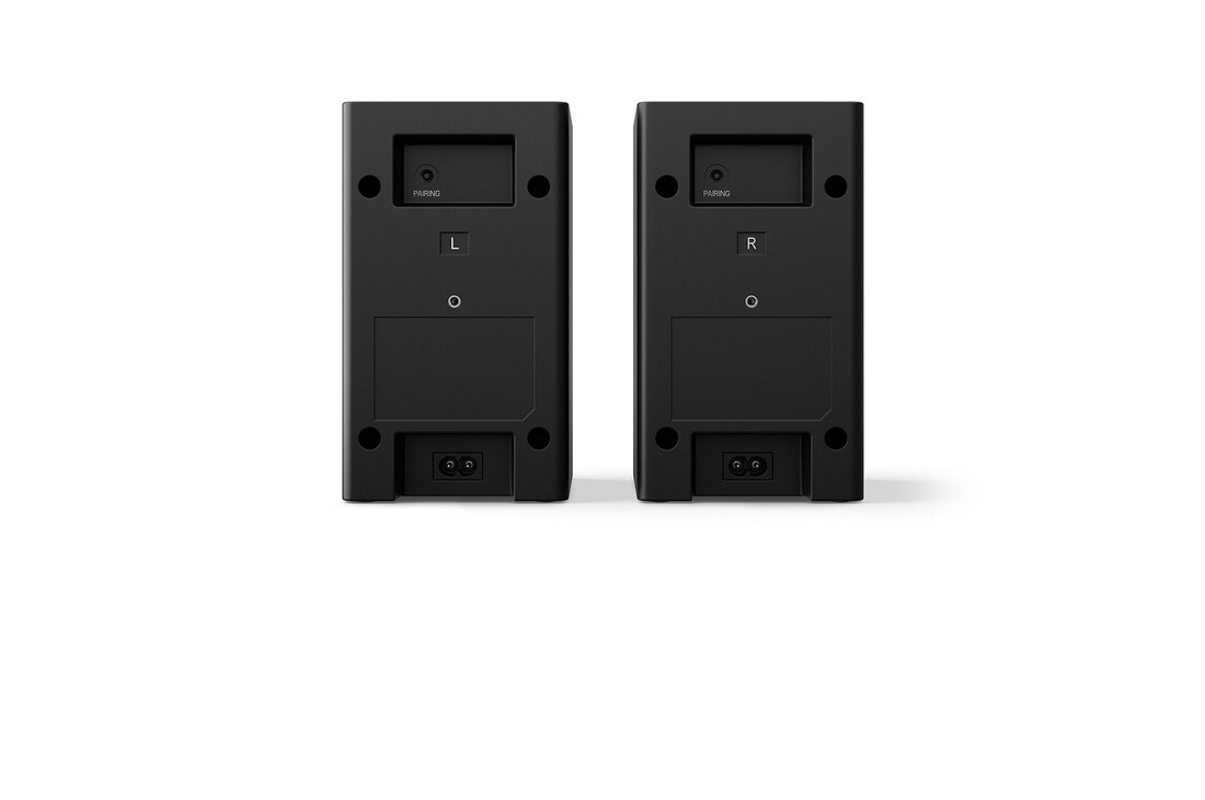 Angled view of LG Soundbar S80TR's back