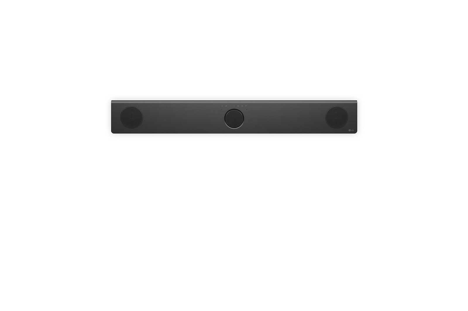 Top angled view of LG Soundbar S80TR's Center Up-Firing Channel