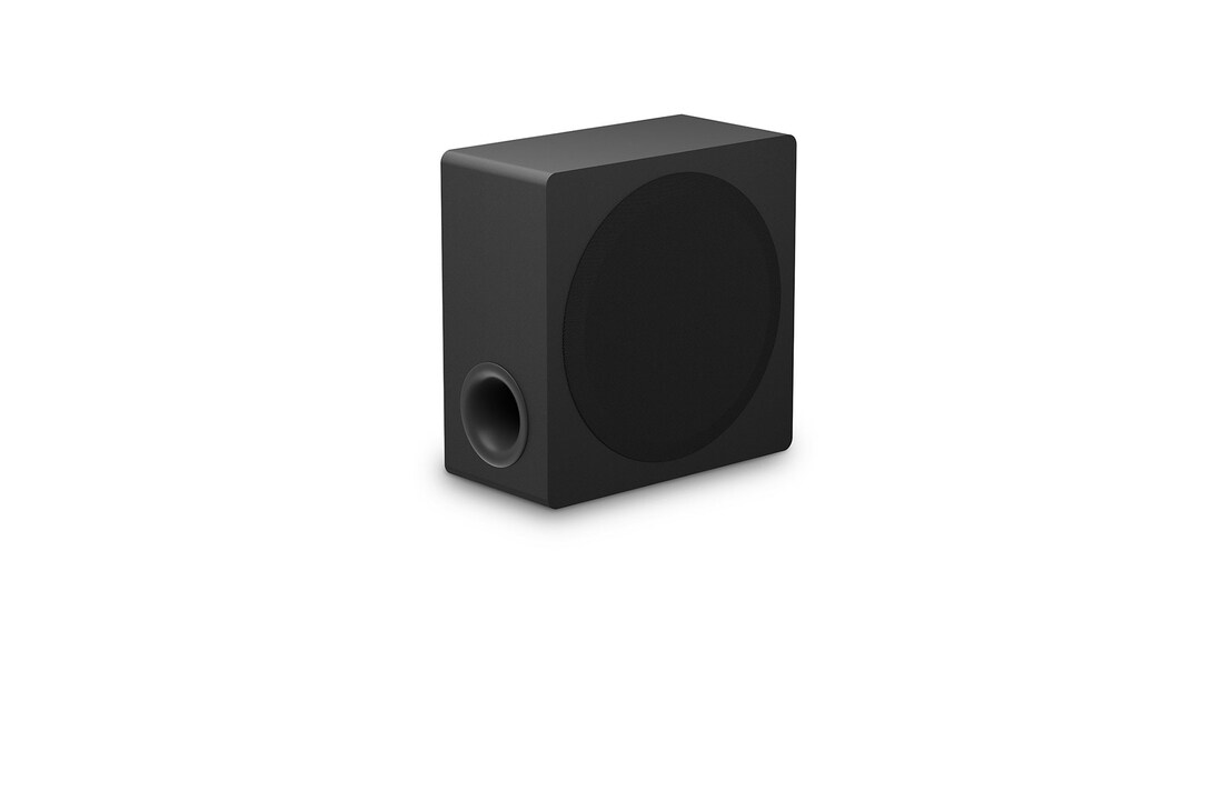 Angled view of the subwoofer