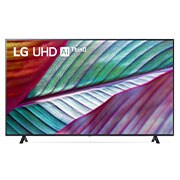 Una vista frontal del televisor LG UHD