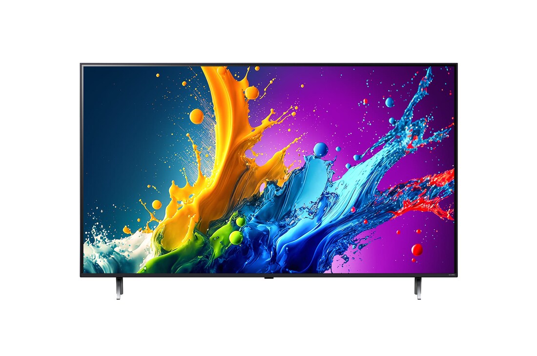 Front view of LG QNED TV, QNED80